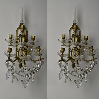 Pair of Antique French Bronze Sconces