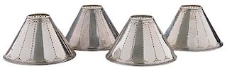 Set of Four Tiffany Sterling Lamp Shades