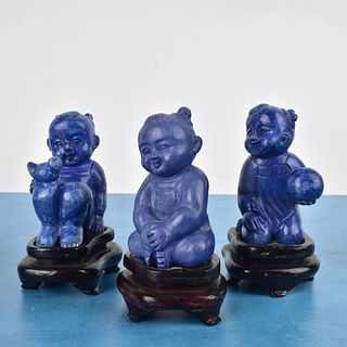 Chinese Children Lapis Blue