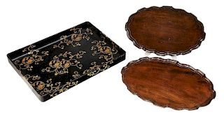 Group of Three Serving Trays