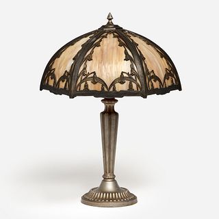  American Slag Glass Table Lamp (ca. Early 20th c.)