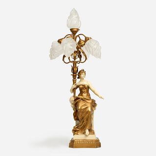 Parisian Sculptural Newel Post Lamp