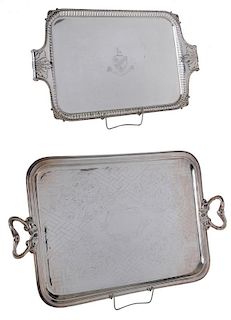 Two Silver-Plated Trays