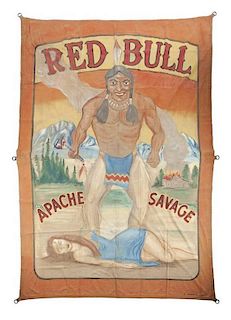"RED BULL APACHE" CIRCUS BANNER