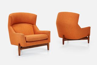 Jens Risom, 'Big' Lounge Chairs (2)