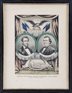 ABRAHAM LINCOLN PRESIDENTIAL CANDIDATE LITHOGRAPH