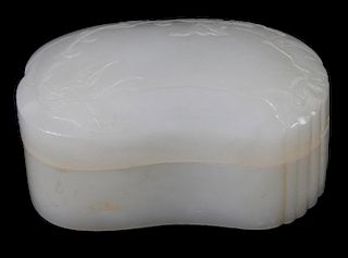 White to Celadon Jade Covered Box