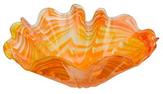 "Swamp Art" Free-Blown Art Glass Bowl