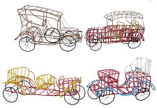 Four Clifton Dale Wire Automobile Models