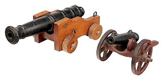 Two Toy Cannon Models