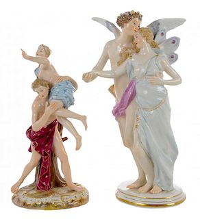 Two Meissen Mythological Figural Groups