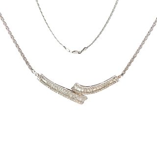 14K White Gold Diamond necklace