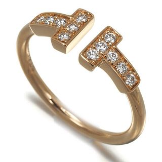 TIFFANY & CO. T WIRE DIAMOND 18K ROSE GOLD RING