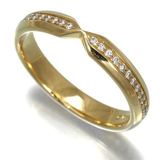 TIFFANY & CO. NESTING DIAMOND NARROW 18K YELLOW GOLD RING