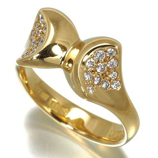 TIFFANY & CO. ELSA PERRETI PAVE DIAMOND 18K YELLOW GOLD RING