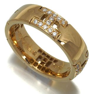 HERMES HERAKLES DIAMOND 18K YELLOW GOLD RING