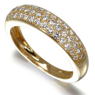 VAN CLEEF & ARPELS EVOLUTION PAVED DIAMOND 18K YELLOW GOLD RING