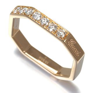 GUCCI OCTAGONAL DIAMOND 18K ROSE GOLD RING