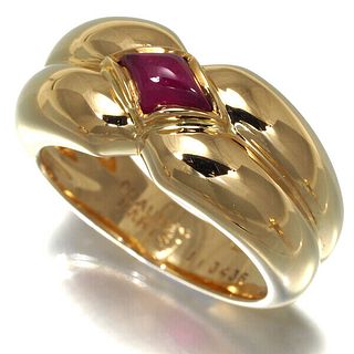 CHAUMET RUBY 18K YELLOW GOLD RING
