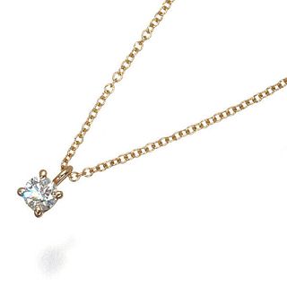 TIFFANY & CO. SOLITAIRE DIAMOND 18K ROSE GOLD NECKLACE