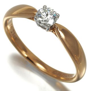 TIFFANY & CO. HARMONY SOLITAIRE DIAMOND 18K ROSE GOLD RING
