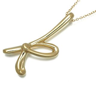 TIFFANY & CO. ALPHABET LETTER K 18K YELLOW GOLD NECKLACE
