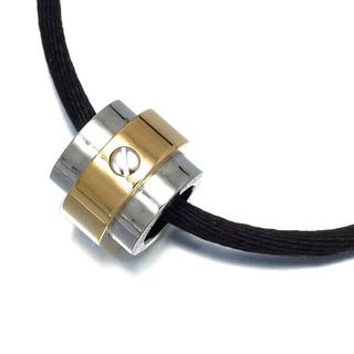 CARTIER SANTOS 18K YELLOW GOLD & STAINLESS STEEL NECKLACE