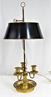 Antique French Bouillotte Lamp, 18th or early 19th Century