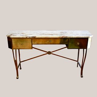 Mid Century Neoclassical Style Console Table