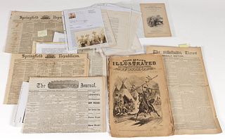 INDIAN WARS PRINTED MATERIAL, UNCOUNTED LOT