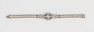 18K white gold and diamond bracelet