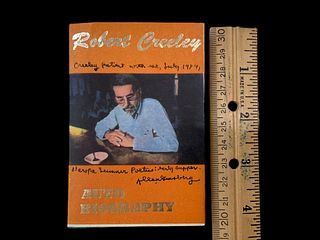 Robert Creeley Auto-Biography, book measures 4" by 3", 1990
