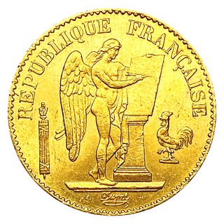 1877 France .1867oz Gold 20 Francs CHOICE BU