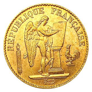 1895 France .1867oz Gold 20 Francs CLOSELY UNCIRCU
