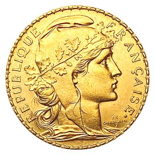 1910 France .1867oz Gold 20 Francs CHOICE BU