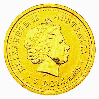 1999 Australia 1/20oz Gold $5 UNCIRCULATED