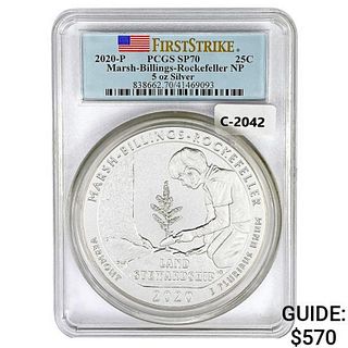 2020 US 5oz Silver Marsh-Billings-Rockefeller Roun