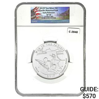 2019 US 5oz Silver Pacific Historical Park Round N