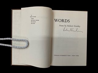 Words Poems by Robert Creeley, Signed, 1967