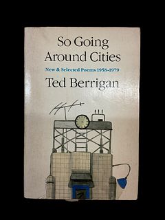 Ted Berrigan So Going Around Cities 1980 First Edition
