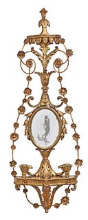 Continental Giltwood Mirrored Wall Sconce