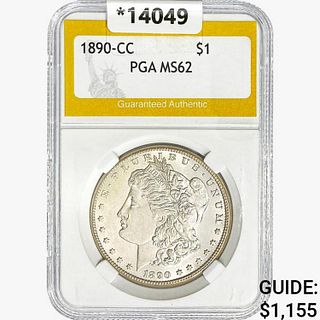1890-CC Morgan Silver Dollar PGA MS62 