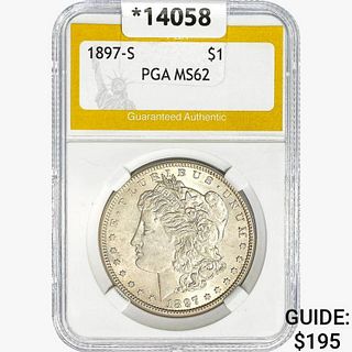 1897-S Morgan Silver Dollar PGA MS62 