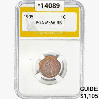 1905 Indian Head Cent PGA MS66 RB