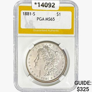 1881-S Morgan Silver Dollar PGA MS65 