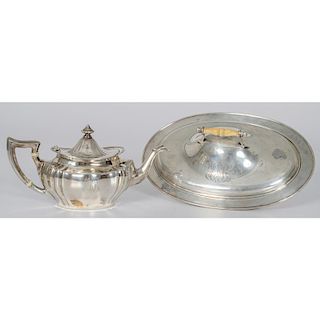 American Sterling Teapot and Serving Dish