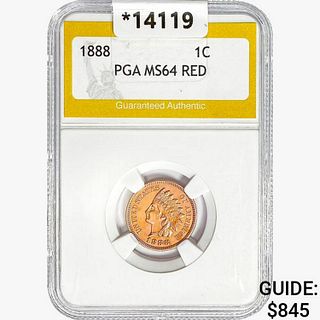 1888 Indian Head Cent PGA MS64 RED