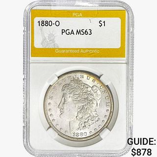 1880-O Morgan Silver Dollar PGA MS63 