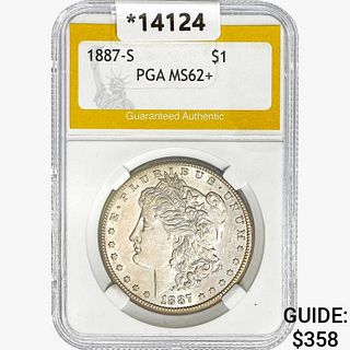 1887-S Morgan Silver Dollar PGA MS62+ 