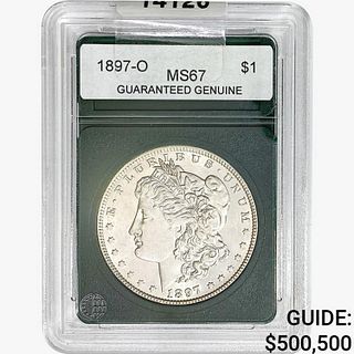 1897-O Morgan Silver Dollar GG MS67 